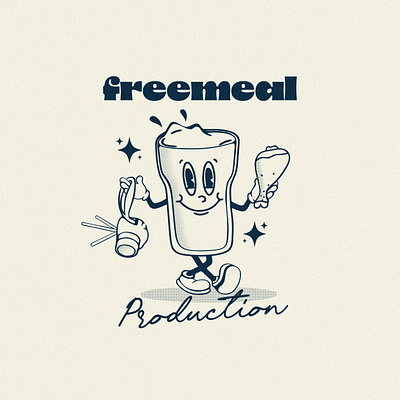 Freemeal Production - Logo Design branding design graphic design illustration logo typography vector