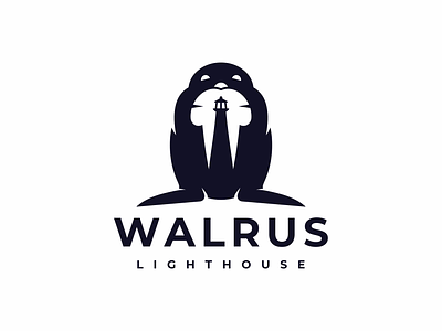 Walrus Lighthouse arctic brand branding design graphic design icon lighthouse logo nordic symbol walrus