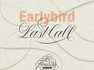 Take your chance flourishes lettering script workshop