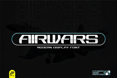 Airwars advertising mockup bold branding produsct display font football font free font iklan modern new font racing font sans serif