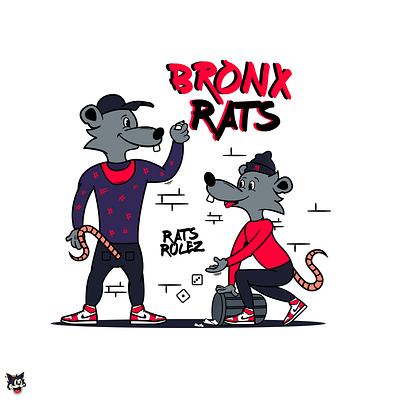 Bronx rats bronx dice graffiti graphic design illustration rats vector