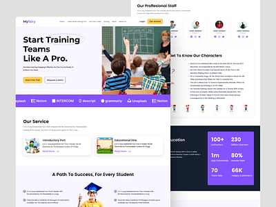 Kid School Website UI Design app design best creative figma figma app figma app designer figma website kids school kids website ui modern modern design school website u school website ui xu ui ui design ui ux design ui ux designer ux design website ui