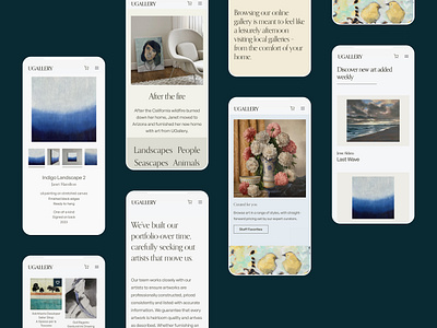 UGallery – E-commerce redesign adchitects art gallery art online artwork branding design ecommerce logo paintings shopify ui ui design ux ux design