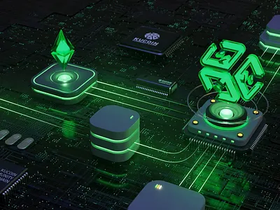 Kucoin Community Chain after effect blender block chain circuit cpu green light resistance science and technology