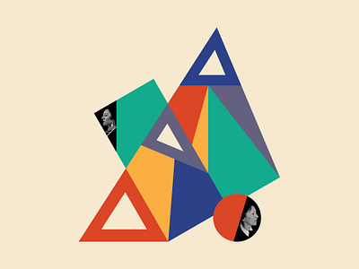 GRIT KALLIN-FISCHER abstract bauhaus color digital art frauhaus geometric illustration poster design shape