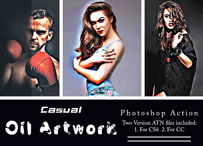 Casual Oil Artwork Photoshop Action oil filter