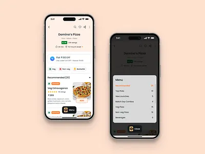 DailyUI 043 - Food Menu 100daysofui dailyui dailyui challenge design figma food food menu food ordering app restaurant ui