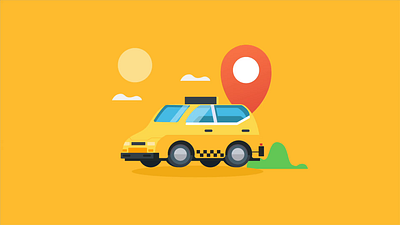 Taxi Order 2d animations 3d animations animation video editing