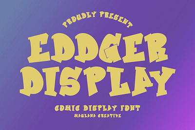 Eddger Comic Display Font branding font fonts graphic design logo