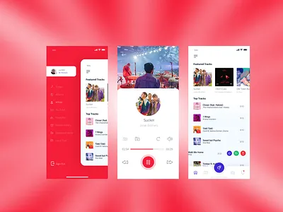 MUSIC APP 3d animation app branding graphic design logo motion graphics music ui ux uxui uxui dessign