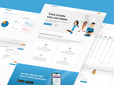 Track Credits web app for Medical Doctors crm dashboard responsive web ui web design