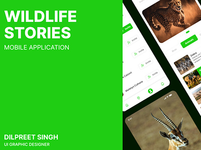 Wildlife Mobile App app design figma graphic design mobile app nature ui ui design user interface wildlife