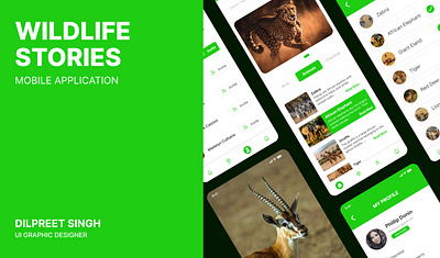 Wildlife Mobile App app design figma graphic design mobile app nature ui ui design user interface wildlife