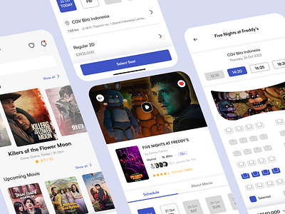 Muvima - Movie Booking Ticket App app design graphic design mobile mobileapp movie ui user ux