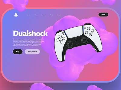 Dualshock 3d animation app branding bytton design graphic design logo motion graphics ui ux uxui uxui design