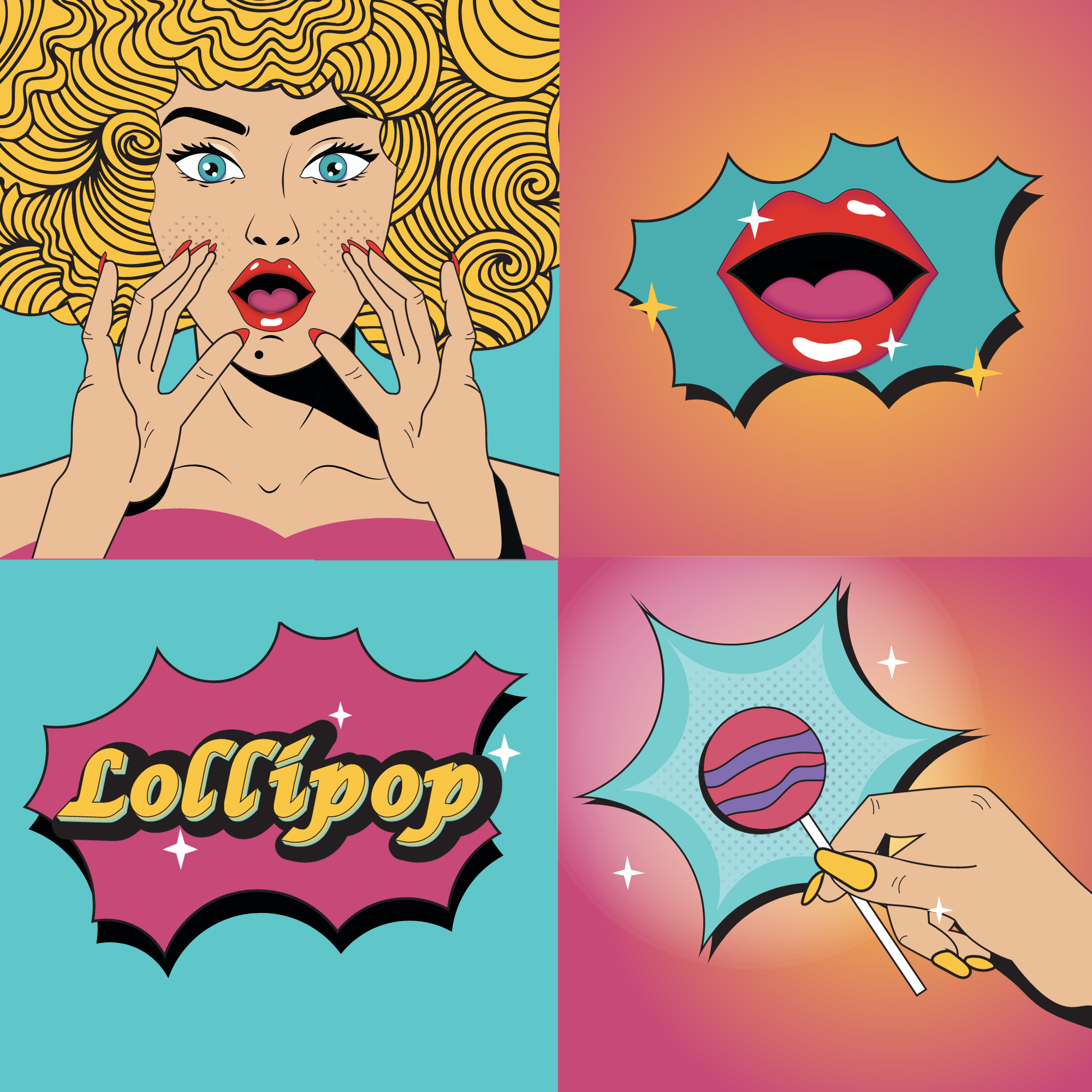 Lollipop illustration adobe creative creator design designer graphic graphic design illustration illustrator nostalgic retro vector visual design