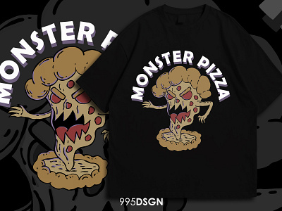 Monster pizza illustrationaday