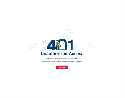 401 Authorised to access this page. graphic design ui
