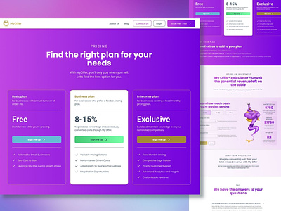 Pricing Plans UI & an ROI calculator calculator calculator ui pricing plans roi calculator roi page ui ux uxui web design