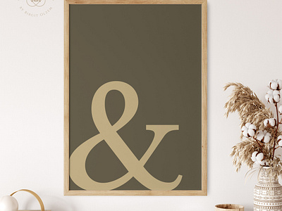 Lettering Poster – "Ampersand Elegance" decorative art