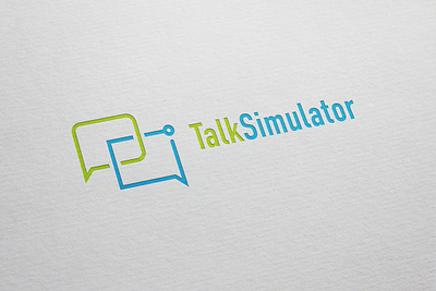 TalkSimulator branding design flat logo minimal vector