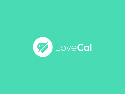 LoveCal Logo apps logo branding calculator clean logo design graphic design heart illustrator logo logo design love shpe lovecal minimal love