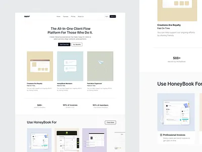 Home page Redesign Concept 3d animation app design branding bulb design graphic design hello homepage honeybook icon illustration landing page logo motion graphics product page redesign ui ux vector