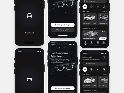 AVIS - Car Rental | Redesign app car dark design figma interface ios mobile mobile app redesign rent ui uiux ux