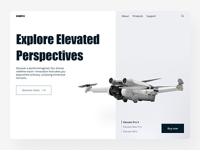 Elevate X - Landing page 3d clean cleanlayout daily dailyui dailyuichallenge digital design font gray impact innovation landing page landingpage moderndesign product product design simplicity typography uidesign webdesign