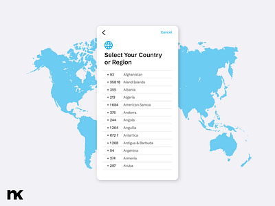 Dropdown list Country Code - Daily UI Design #20 challenge codes country daily design dropdown ui