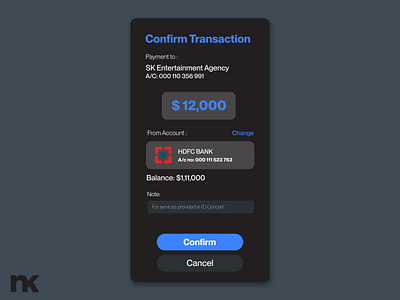 Transaction confirmation screen - Daily UI Design #22 challenge design transaction ui