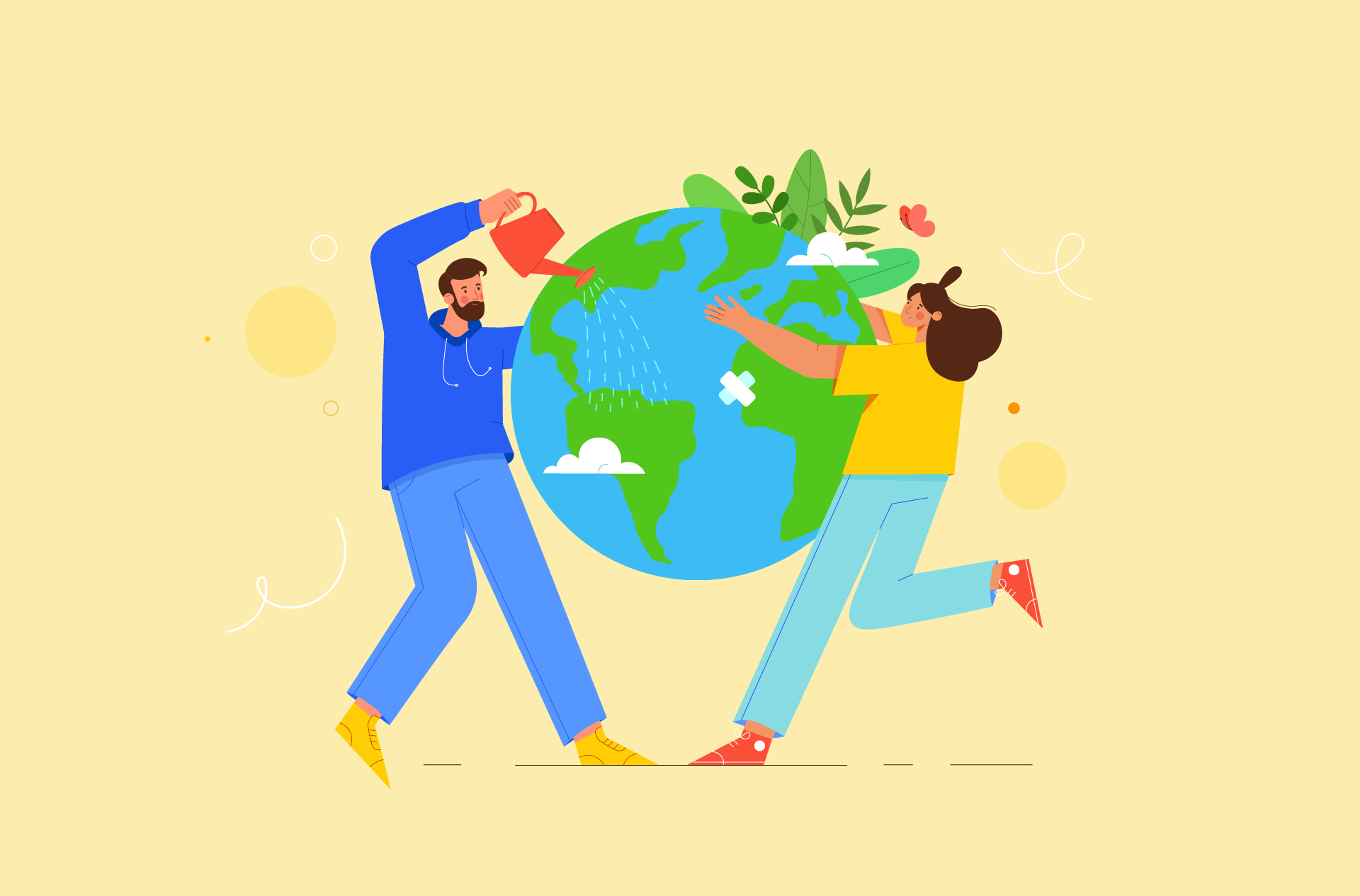 Our Home is the Earth adobe illustrator character character design earth earth day environment flat flat design illustration planet vector