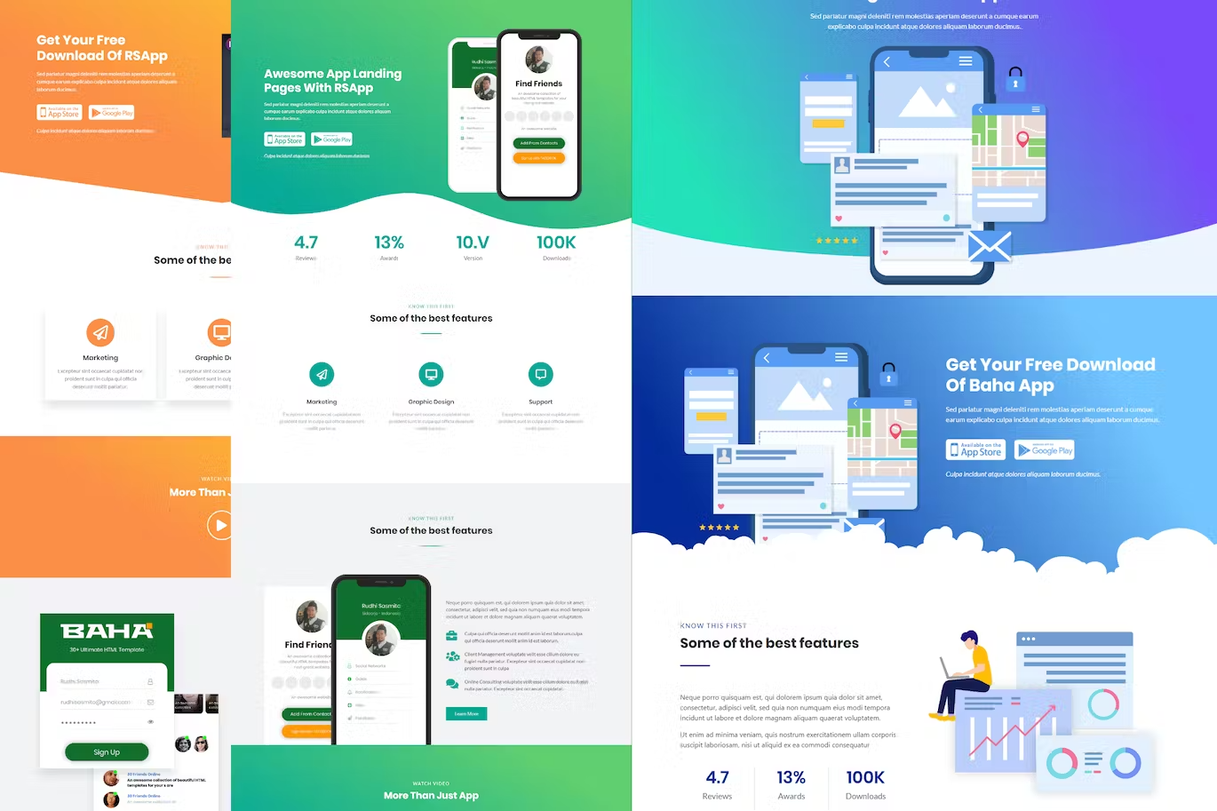 mobile landing page free