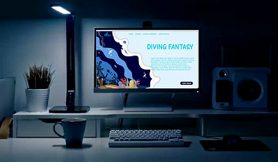 Diving fantasy site 3d after effect graphic design motion graphics premiere pro ui uxui video presentation