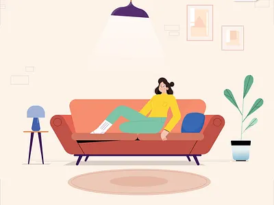 Mona enjoying her Monday evening design graphic design illustration ui