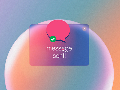Message Sent Success Screen - Daily UI Design #27 challenge daily message success ui