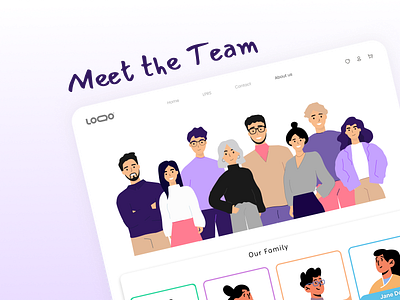 Meet the Team animation creativevision executive team graphic design meetthe team mockup ui