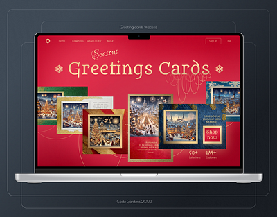 Season Greeting Cards Website Design christmas greeting card greetings new year ui