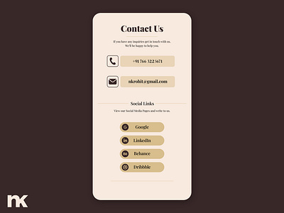 Contact Us Screen - Daily UI Design #30 challenge coffee contact design ui us