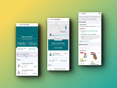 Ecommerce - Order Details and Editing design mobile ui web