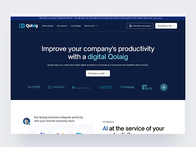 Qolaig - AI Startup Landing Page