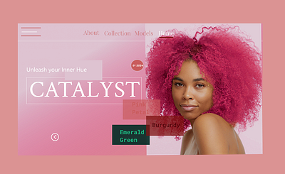 CATALYST HAIR DYE 3d branding graphic design ui