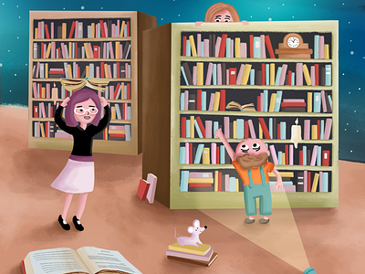 Bookworms and Dreamers adobe photoshop artwork book book ilustration books character character design children childrens book colorful design digital art digital illustration illustration illustration art ilustrator print