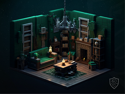 Midjourney generation. Four Hogwarts houses 3d 3d generation 3d model ai ai illustrations branding game style harry potter hogwarts illustration isometric isometric style lego style midjourney midjourney generation