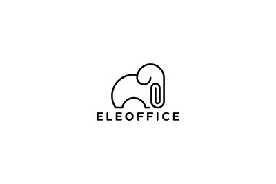 EleOffice branding business logo elephant flat graphic design logo logo design minimal logo minimalist logo office professional