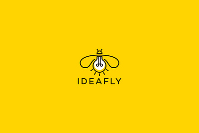 IdeaFly 3d abstract logo art bee branding bulb combination logo creative logo flat design logo graphic design idea logo illustration line art logo logo design minimal logo minimalist logo modern logo symbolic logo trendy logo