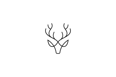 Lineart Deer abstract art branding deer design flat logo graphic design line art logo logo design minimal minimalist logo