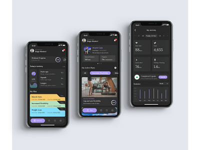 Personal Fitness and Workout mobile app app design clean ui figma fitness app inspiration ios app design mobile mobile app mobile ui personal fitness app product design ui ux uxdesign workout app design workout planning app workoutapp