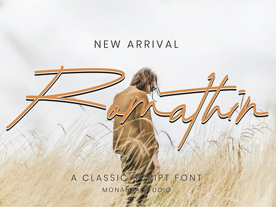 Romathin A Classic Script Font 3d animation branding classic cute design design graphic fashion graphic design handwritten font illustration logo motion graphics packaging design scriptfont signature ui