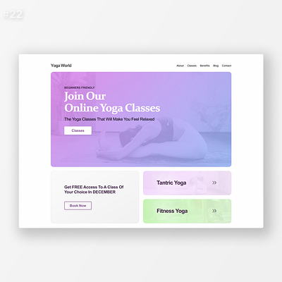 Yoga Web UI Design Concept design figma ui website